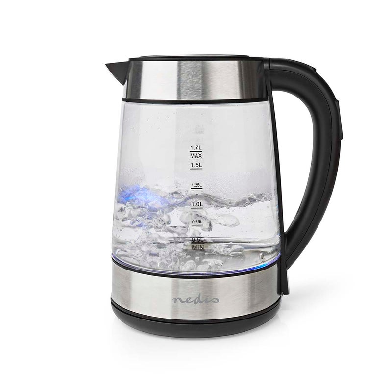 Vedenkeitin Nedis KAWK320EGS 1,7l, lasi