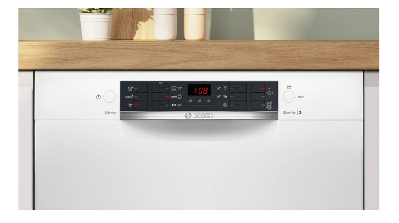 Bosch SMU26AW11S Serie 2 ty&ouml;tason alle sijoitettava astianpesukone, 60 cm, valkoinen