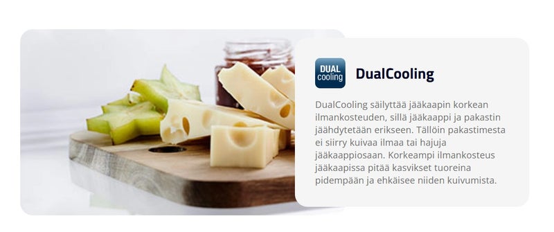 Gram KF 881865 FN j&auml;&auml;kaappipakastin, valkoinen, oikea tai vasenk&auml;tisen&auml;