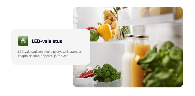 Gram KS 610854 j&auml;&auml;kaappi 84cm, valkoinen, oikea tai vasenk&auml;tisen&auml;