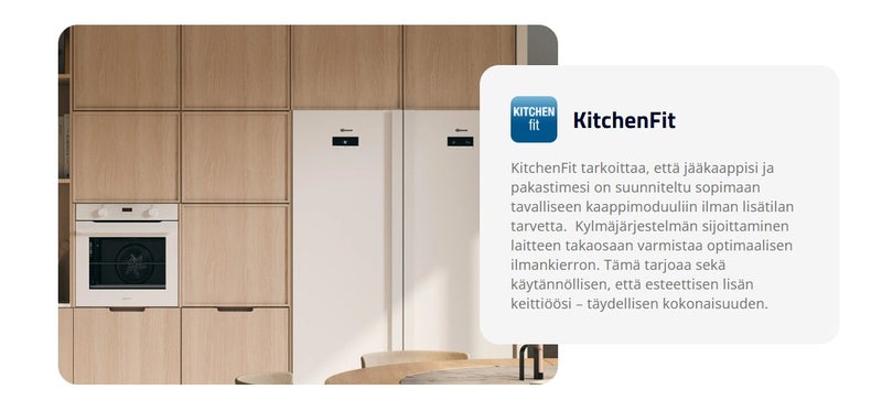 Gram KS 610854 j&auml;&auml;kaappi 84cm, valkoinen, oikea tai vasenk&auml;tisen&auml;
