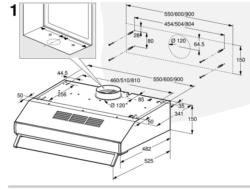 Bosch DUL63CC20 Serie 4 -liesituuletin, valkoinen, 60 cm