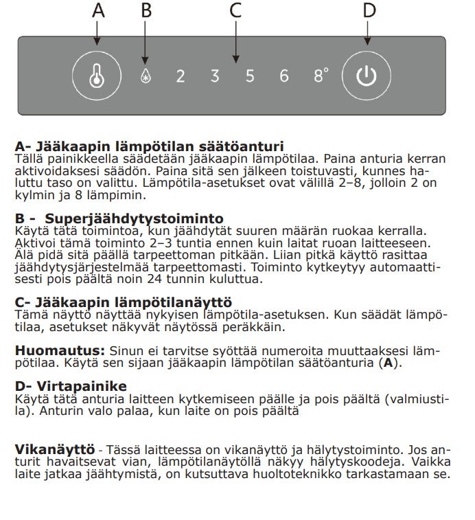 Gram KS 771754   kapeampi j&auml;&auml;viile&auml;kaappi 177,5 x 54 cm