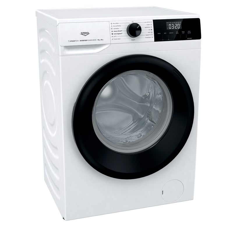 Kuivaava pyykinpesukone Upo KP2U9614ADS , 9/6 kg valkoinen